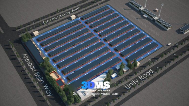 Aerial View of Solar Car Park